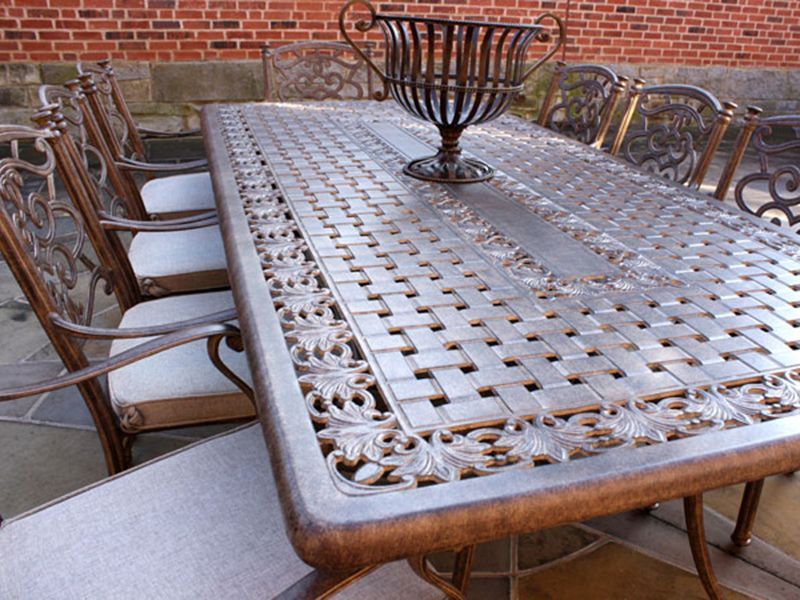 Casino 10 Chair Rectangular Set -Garden Furniture Centre-HighRange,Tables,Dining Set,Metal,Outdoor Furniture,Metal Furniture,Casino & Leaf Range,Outdoor Dining-{collection_title}