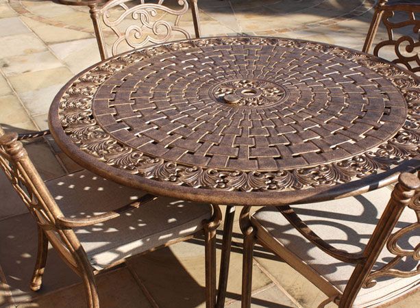 Casino 4 Seater Round Table and Chairs Set-Garden Furniture Centre-HighRange,Tables,Dining Set,Metal,Outdoor Furniture,Metal Furniture,Ranges,Casino & Leaf Range,Outdoor Sale,Outdoor Dining,Autumn & Winter Sale-{collection_title}