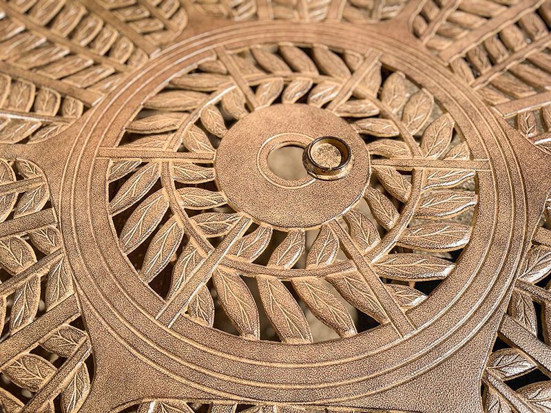 Leaf 6 Seater Oval Table and Chairs Set