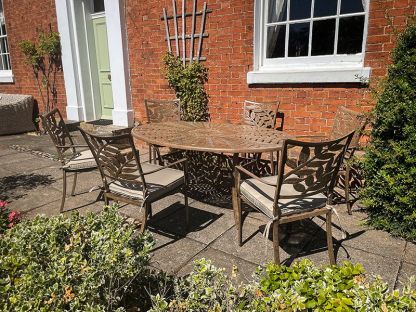 Leaf 6 Seater Oval Table and Chairs Set