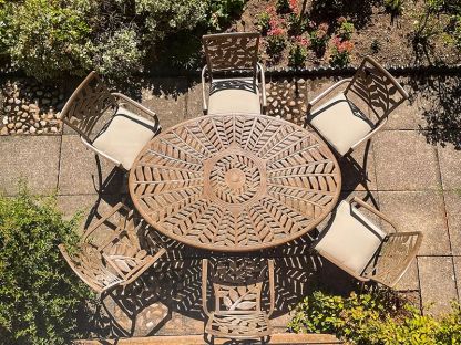 Leaf 6 Seater Oval Table and Chairs Set