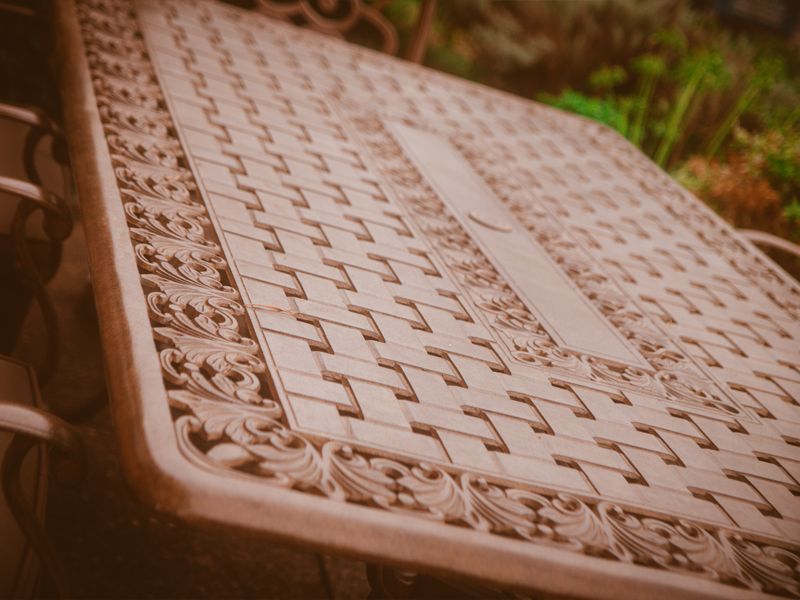 Casino 6 Seater Rectangle Table & Swivel Chairs 'set' -Garden Furniture Centre-HighRange,Tables,Dining Set,Metal,Outdoor Furniture,Metal Furniture,Casino & Leaf Range,Outdoor Dining-{collection_title}