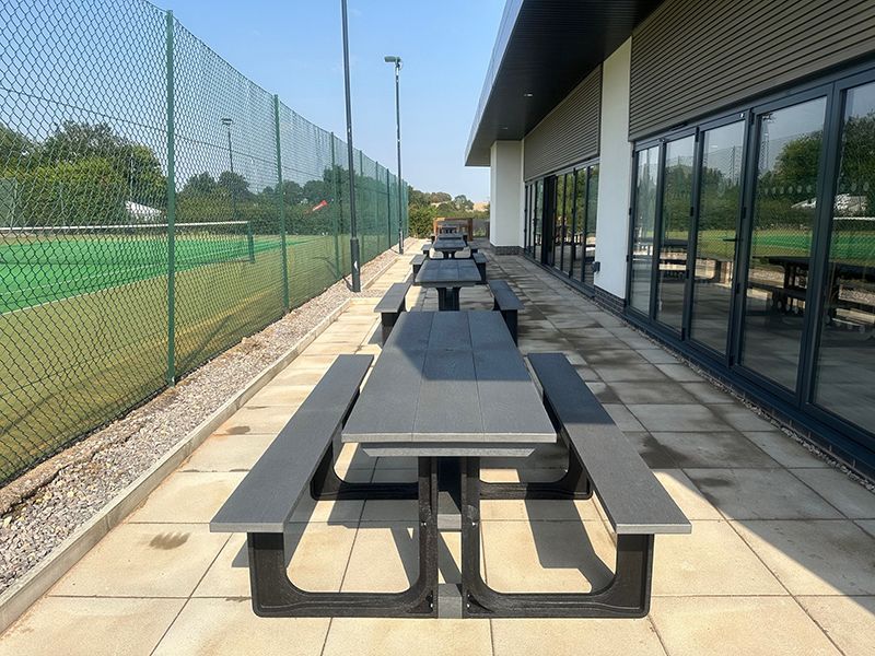 Eco Picnic Table 2.4m -Garden Furniture Centre-HighRange,Benches,Outdoor Furniture,Picnic Tables,Eco Bench Range,Recycled Eco-Benches-{collection_title}