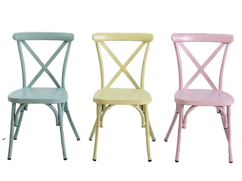 Retro Cross Back Dining Chair-Garden Furniture Centre-LowRange,Under 100,Dining Chair,Chair,Outdoor Furniture,Metal Furniture,Retro Range,Outdoor Dining,Metal,Metal Chairs,Clearance Line,Sale-{collection_title}