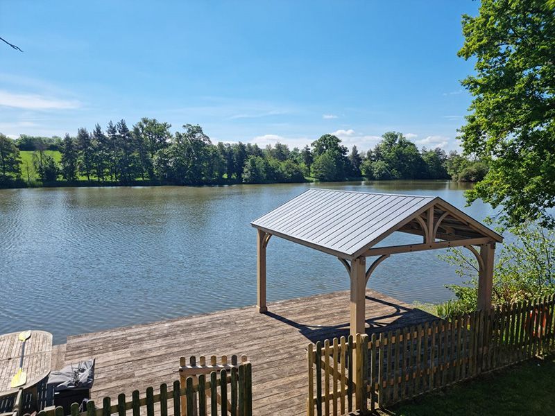 Cedar Gazebo 4.2m x 3.6m | FSC® Certified | Ex-Display Goodwood Revival-Garden Furniture Centre-HighRange,Free Standing,Cedar Wood Gazebo,Gazebos,Wooden Gazebos Gazebos,FSC®,Wooden Gazebos,Sale,Trade Show ExDis,Ex-Display-{collection_title}