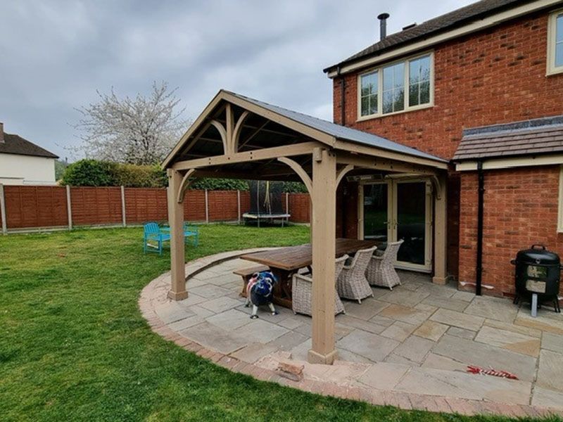 Cedar Gazebo 4.2m x 3.6m | FSC® Certified | Ex-Display Goodwood Revival-Garden Furniture Centre-HighRange,Free Standing,Cedar Wood Gazebo,Gazebos,Wooden Gazebos Gazebos,FSC®,Wooden Gazebos,Sale,Trade Show ExDis,Ex-Display-{collection_title}