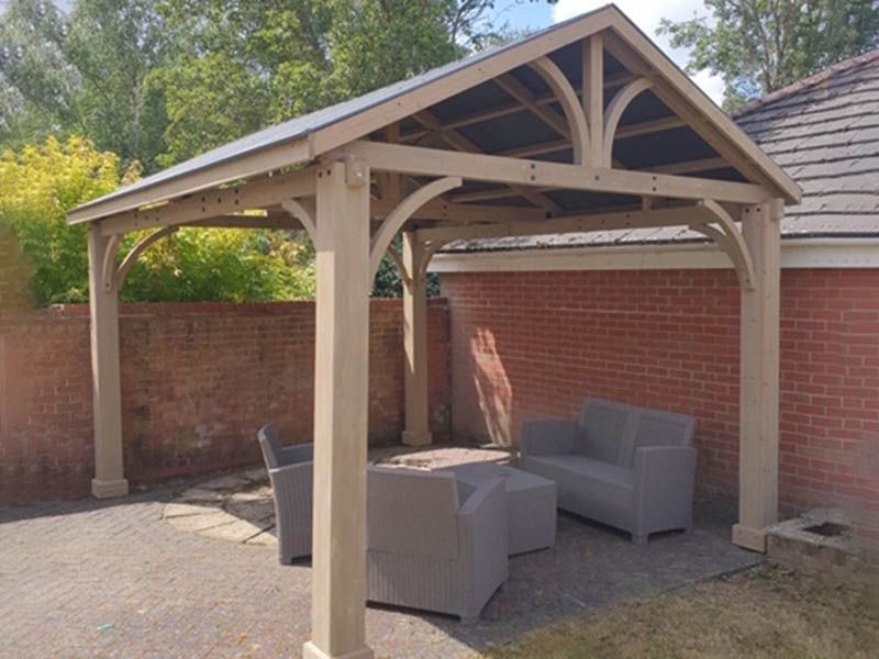 Cedar Gazebo 4.2m x 3.6m | FSC® Certified | Ex-Display Goodwood Revival-Garden Furniture Centre-HighRange,Free Standing,Cedar Wood Gazebo,Gazebos,Wooden Gazebos Gazebos,FSC®,Wooden Gazebos,Sale,Trade Show ExDis,Ex-Display-{collection_title}
