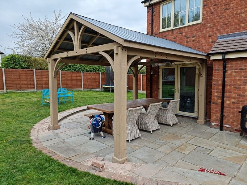 Cedar Gazebo 4.2m x 3.6m | FSC® Certified | Ex-Display Goodwood Revival-Garden Furniture Centre-HighRange,Free Standing,Cedar Wood Gazebo,Gazebos,Wooden Gazebos Gazebos,FSC®,Wooden Gazebos,Sale,Trade Show ExDis,Ex-Display-{collection_title}
