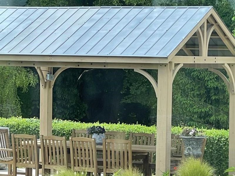 Cedar Gazebo 4.2m x 3.6m | FSC® Certified | Ex-Display Goodwood Revival-Garden Furniture Centre-HighRange,Free Standing,Cedar Wood Gazebo,Gazebos,Wooden Gazebos Gazebos,FSC®,Wooden Gazebos,Sale,Trade Show ExDis,Ex-Display-{collection_title}