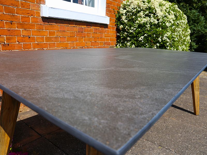 Ceramic 8 Chair Mustique Dining Set | FSC® Certified -Garden Furniture Centre-HighRange,Teak,Tables,Dining Set,Metal Furniture,Life Range,Outdoor Dining,Outdoor Furniture,Teak Garden Furniture,FSC®-{collection_title}