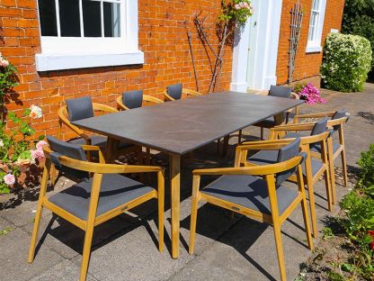 Ceramic 8 Chair Mustique Dining Set | FSC® Certified 