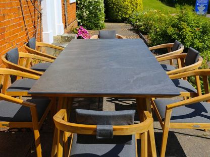 Ceramic 8 Chair Mustique Dining Set | FSC® Certified 