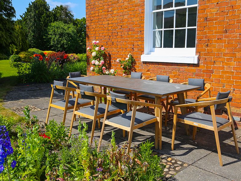 Ceramic 8 Chair Mustique Dining Set | FSC® Certified 