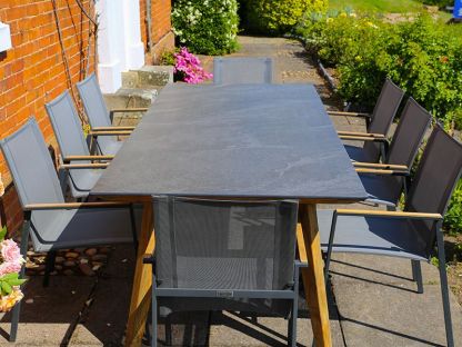 Ceramic 8 Chair Marbella Dining Set 