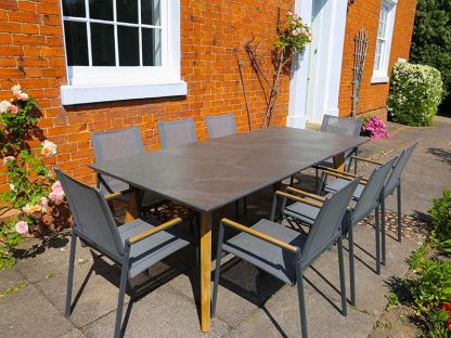Ceramic 8 Chair Marbella Dining Set 