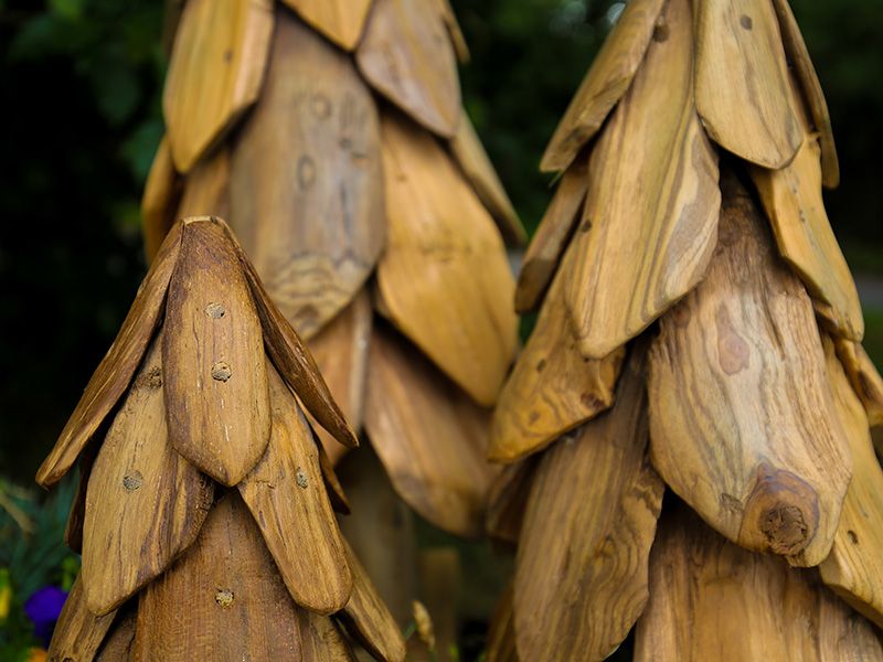 Teak Christmas Tree | Set of 3