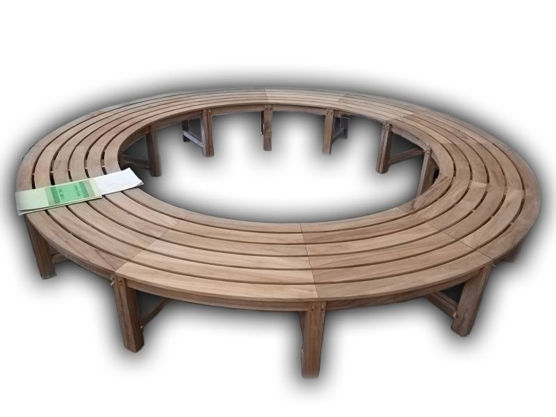 Curved Backless Bench | FSC® Certified-Garden Furniture Centre-MidRange,Backless,Showroom exdis,Benches,Outdoor Furniture,FSC®,Teak Benches Benches,Tree Benches,Curved Benches-{collection_title}
