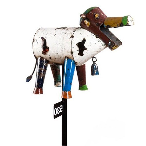 Clarence the Cow Mailbox-Garden Furniture Centre-48Hour Dispatch,MidInstock,instock,MidRange,Garden Planters,Ornaments Accessories,Ornaments,Sale,Animal Garden Ornaments,Think Outside Range,Metal Garden Ornaments,Accessories-{collection_title}