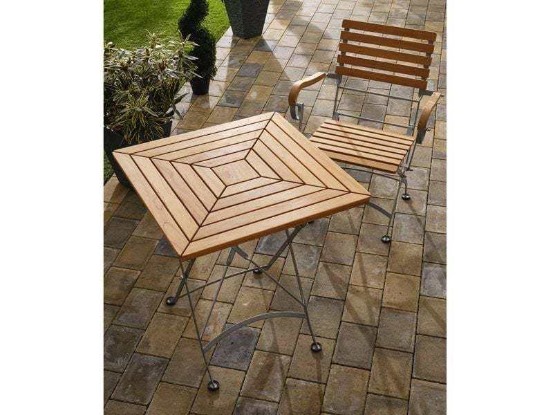 Clarence Folding Square Table | FSC® Certified-Garden Furniture Centre-LowRange,Dining Table,Outdoor Dining,Outdoor Furniture,Teak Garden Furniture,FSC®,Balcony & Duo Sets,Teak,Tables,Teak Tables-{collection_title}
