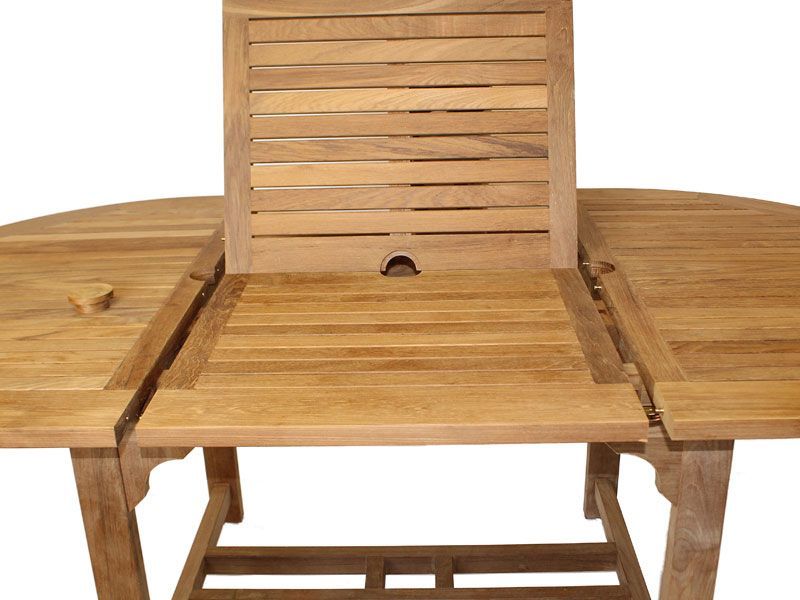 Classic 2M Table and Kingsbury Recliners-Garden Furniture Centre-HighRange,Outdoor Dining,Teak,Outdoor Sale-{collection_title}