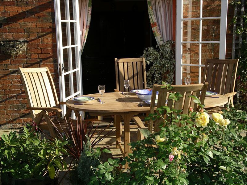 Classic 2M Table and Kingsbury Recliners-Garden Furniture Centre-HighRange,Outdoor Dining,Teak,Outdoor Sale-{collection_title}