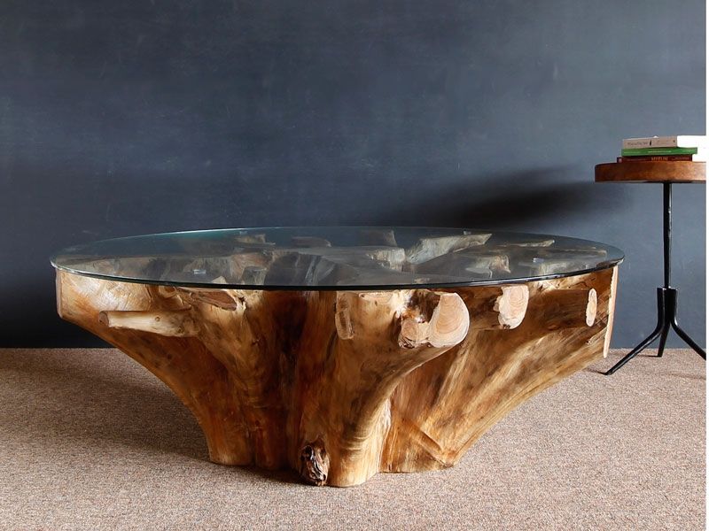 Naga Round Coffee Table-Garden Furniture Centre-Root,MidInstock,instock,MidRange,Coffee Table,Conservatory,Reclaimed Furniture,Indoor Accessories,Teak,Tables,Teak Tables-{collection_title}