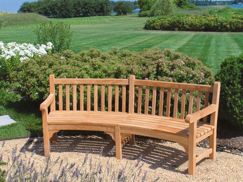 Contour Teak Bench With Arms | FSC® Certified-Garden Furniture Centre-MidRange,Outdoor Furniture,Teak Garden Furniture,Benches,Teak Benches Benches,FSC®,Curved Benches,Teak,Teak Benches-{collection_title}
