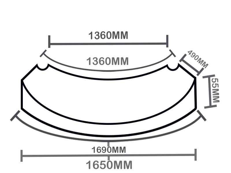 Contour Bench Cushion (With Arms)