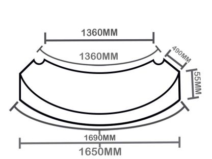 Contour Bench Cushion (With Arms)