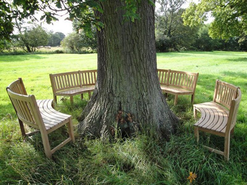 Contour Teak Bench | FSC® Certified-Garden Furniture Centre-MidRange,Outdoor Furniture,Teak Garden Furniture,Benches,Teak Benches Benches,FSC®,Tree Benches,Curved Benches,Teak,Teak Benches-{collection_title}
