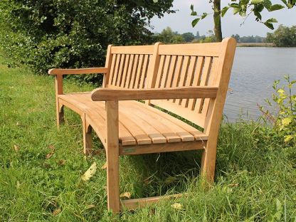 Contour Teak Bench With Arms | FSC® Certified