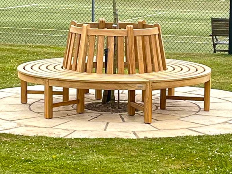 Small Circular Tree Bench-Garden Furniture Centre-HighRange,park benches,Benches,Outdoor Furniture,Teak Benches Benches,Tree Benches,Curved Benches,Teak,Teak Benches-{collection_title}