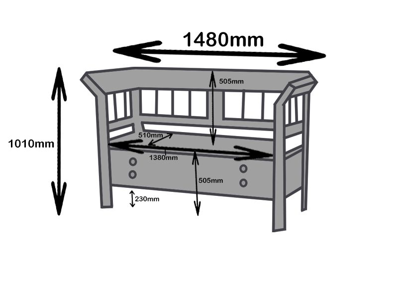 Country Teak Bench 1.48M