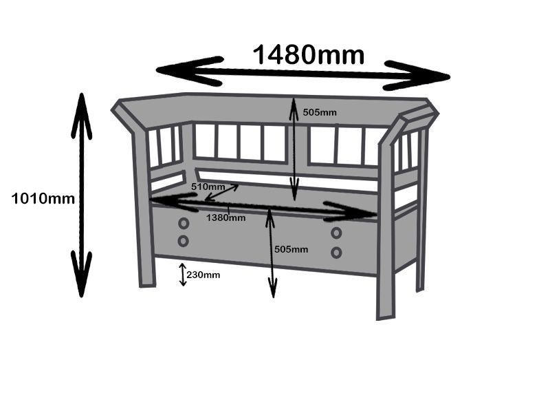 Country Teak Bench 1.48M