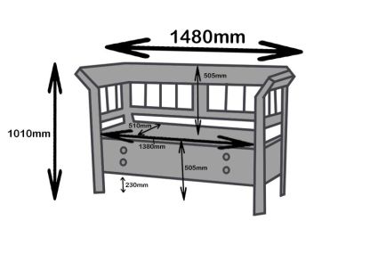 Country Teak Bench 1.48M