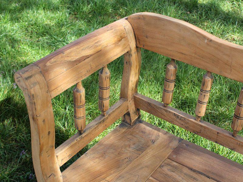 Country Teak Bench 1.48M-Garden Furniture Centre-MidRange,Benches,Outdoor Furniture,Reclaimed Furniture,Outdoor Storage,Teak Benches Benches,Teak,Teak Benches-{collection_title}
