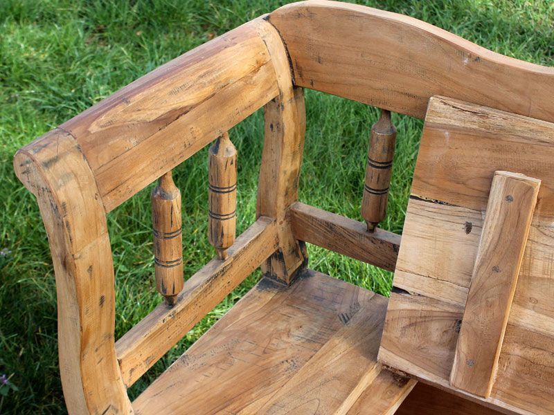 Country Teak Bench 1.48M-Garden Furniture Centre-MidRange,Benches,Outdoor Furniture,Reclaimed Furniture,Outdoor Storage,Teak Benches Benches,Teak,Teak Benches-{collection_title}
