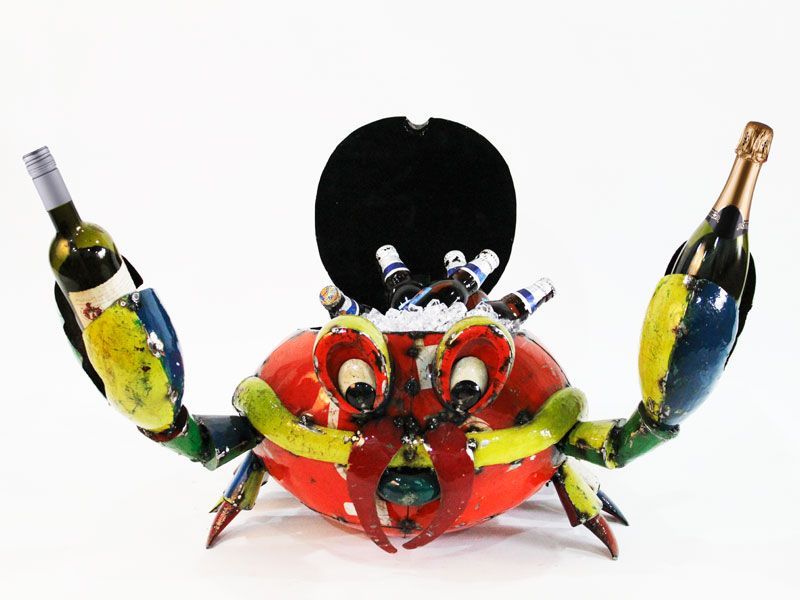 Conrad The Crab -Garden Furniture Centre-48Hour Dispatch,LowRange,Ornaments Accessories,Ornaments,Accessories,Ranges,Animal Garden Ornaments,Think Outside Range,Metal Garden Ornaments,Novelty Drinks Coolers,Think Outside Range Ranges-{collection_title}