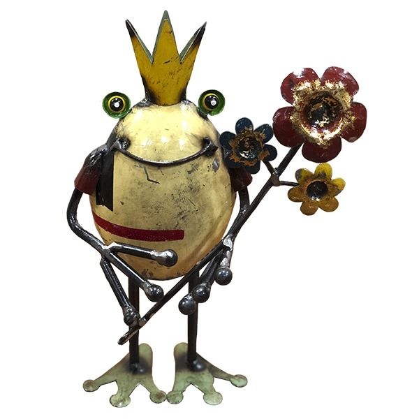 Frog King With Flowers