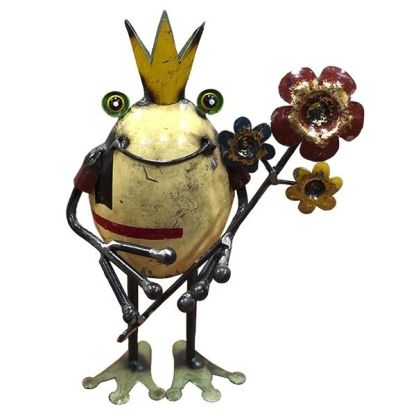 Frog King With Flowers