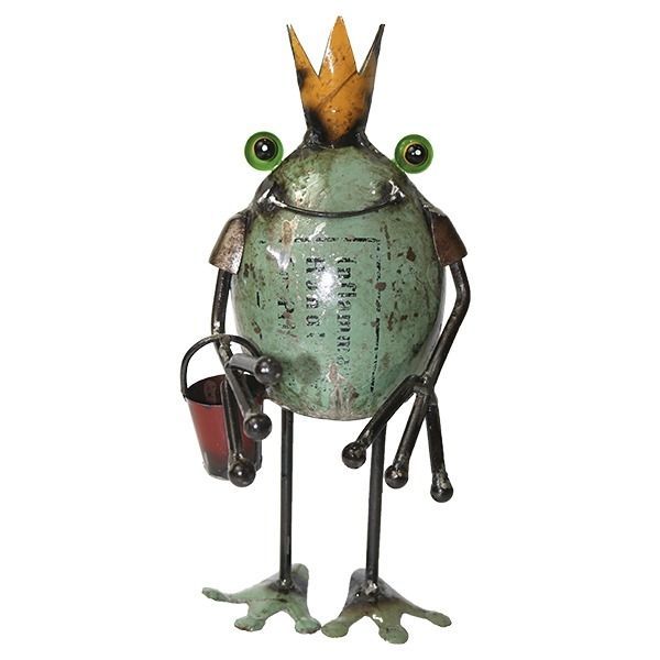 Frog King with Bucket -Garden Furniture Centre-48Hour Dispatch,LowRange,Under 100,Ornaments,Ranges,Animal Garden Ornaments,Think Outside Range,Metal Garden Ornaments,Think Outside Range Ranges,Gifts,Ornaments Accessories,Accessories-{collection_title}