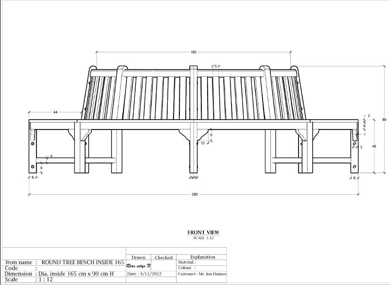 Medium Circular Tree Bench