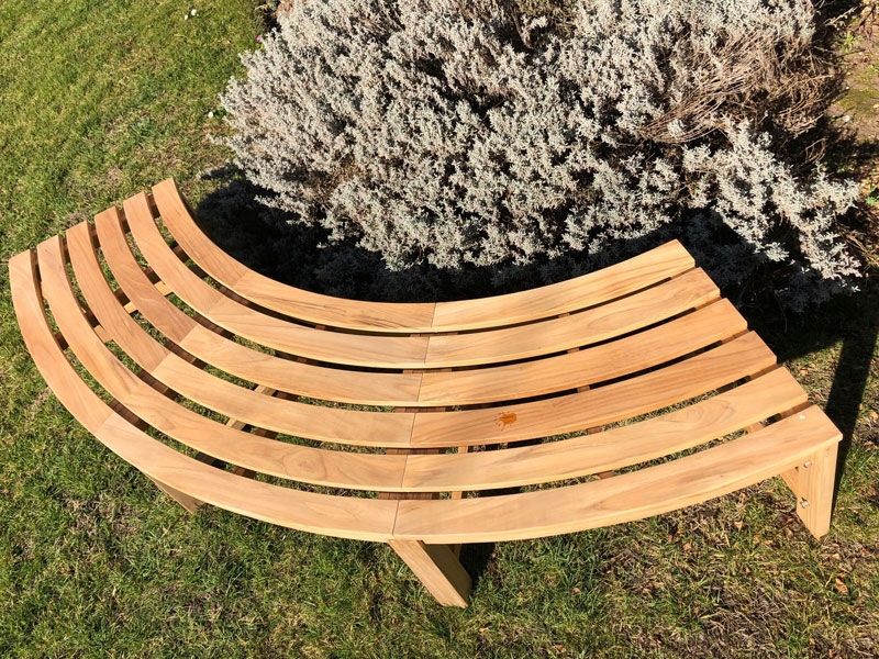 Curved Backless Bench | FSC® Certified-Garden Furniture Centre-MidRange,Backless,Showroom exdis,Benches,Outdoor Furniture,FSC®,Teak Benches Benches,Tree Benches,Curved Benches-{collection_title}