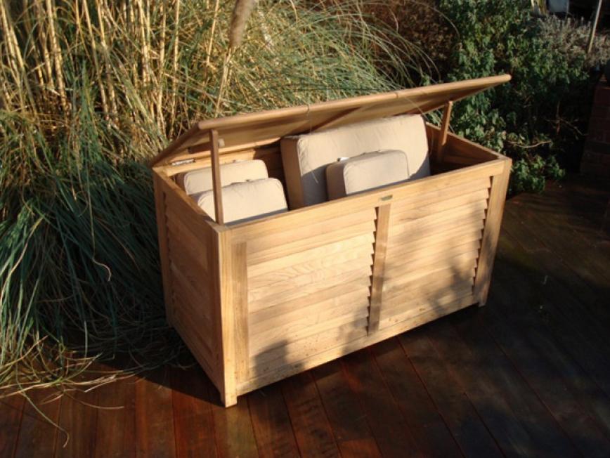 Ventilated Teak Cushion Boxes