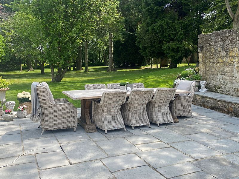 Valencia 8 Chair Luxury Dining Set -Garden Furniture Centre-HighRange,Rattan,Tables,Dining Set,Teak,Outdoor Furniture,Teak Garden Furniture,Outdoor Dining,Autumn & Winter Sale,Reclaimed Furniture-{collection_title}