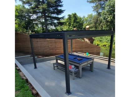 Outdoor Games Diner Table - Tan & White