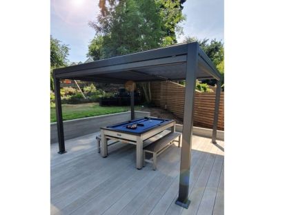 Outdoor Games Diner Table - Tan & White