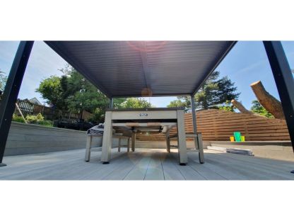 Outdoor Games Diner Table - Tan & White