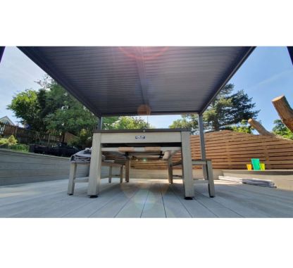 Outdoor Games Diner Table - Tan & White