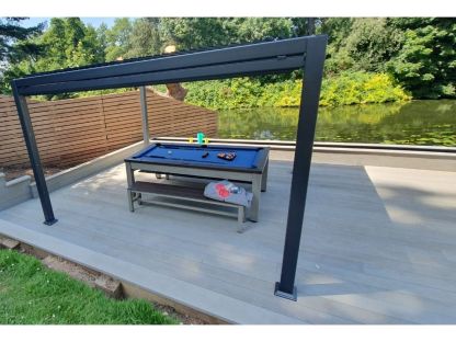 Outdoor Games Diner Table - Tan & White